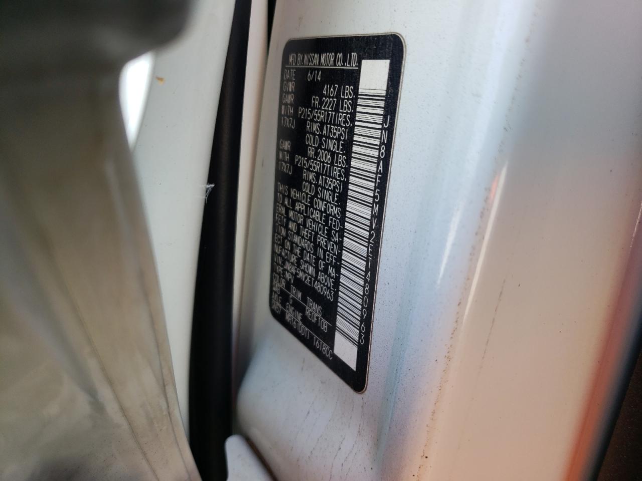 Photo 18 from auction – 2014 NISSAN JUKE S with VIN JN8AF5MV2ET480963