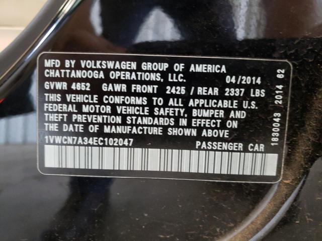 Photo 10 from auction – 2014 VOLKSWAGEN PASSAT SEL with VIN 1VWCN7A34EC102047