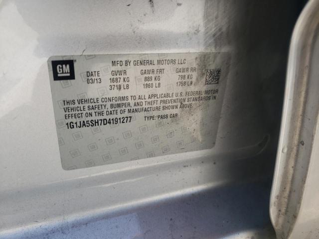Photo 10 from auction – 2013 CHEVROLET SONIC LS with VIN 1G1JA5SH7D4191277