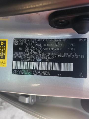 Photo 10 from auction – 2015 LEXUS RX 350 with VIN 2T2ZK1BA1FC201641
