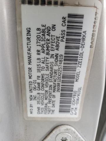 Photo 10 from auction – 2002 TOYOTA COROLLA CE with VIN 1NXBR12EX2Z574819