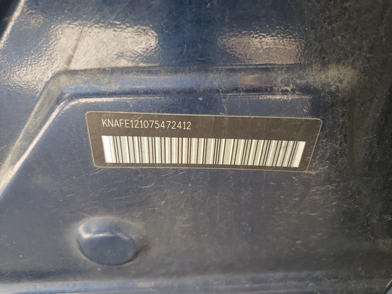 Photo 10 from auction – 2007 KIA SPECTRA EX with VIN KNAFE121075472412