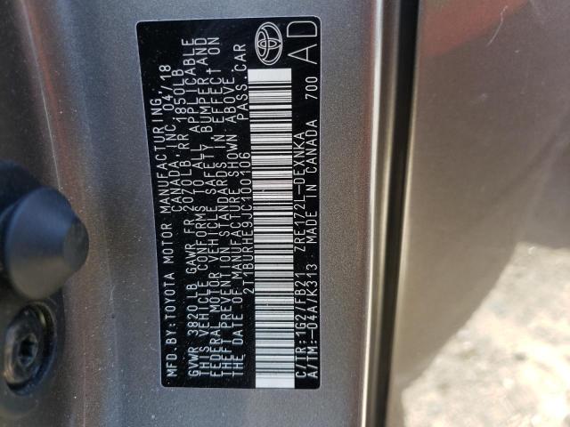 Photo 10 from auction – 2018 TOYOTA COROLLA L with VIN 2T1BURHE9JC100106