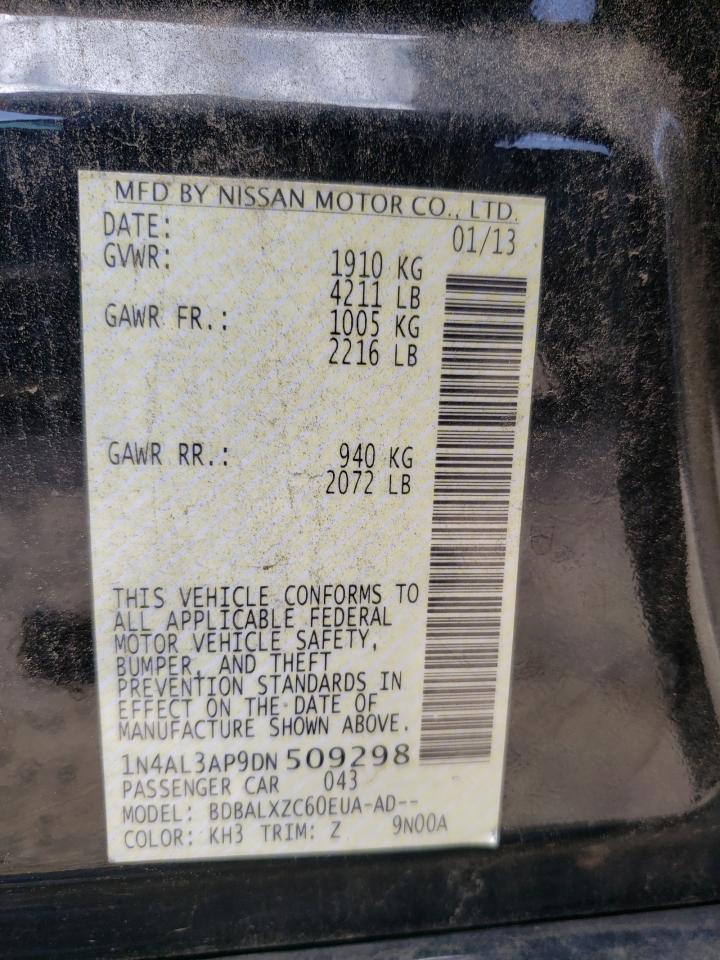 Photo 10 from auction – 2013 NISSAN ALTIMA 2.5 with VIN 1N4AL3AP9DN509298