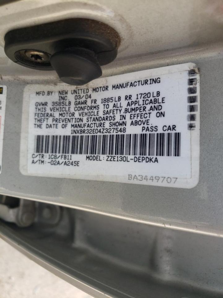 Photo 10 from auction – 2004 TOYOTA COROLLA CE with VIN 1NXBR32E04Z327548