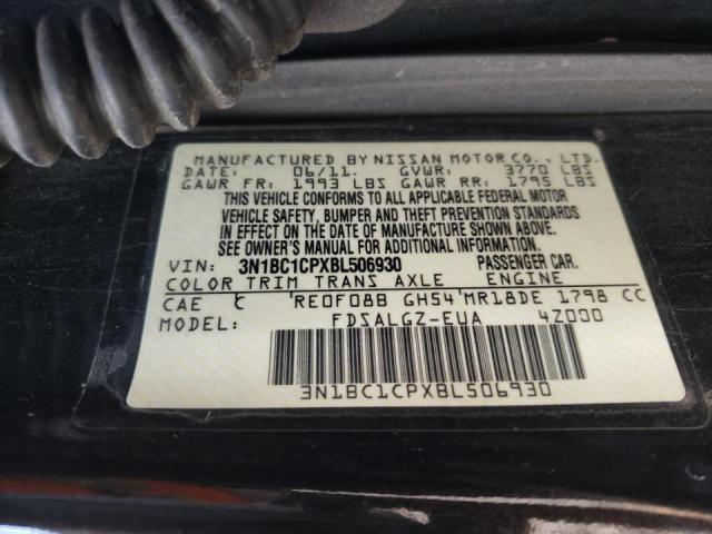 Photo 10 from auction – 2011 NISSAN VERSA S with VIN 3N1BC1CPXBL506930