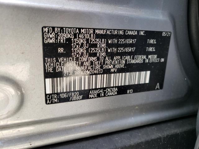 Photo 1 from auction – 2021 TOYOTA RAV4 LE with VIN 2T3F1RFVXMW204613
