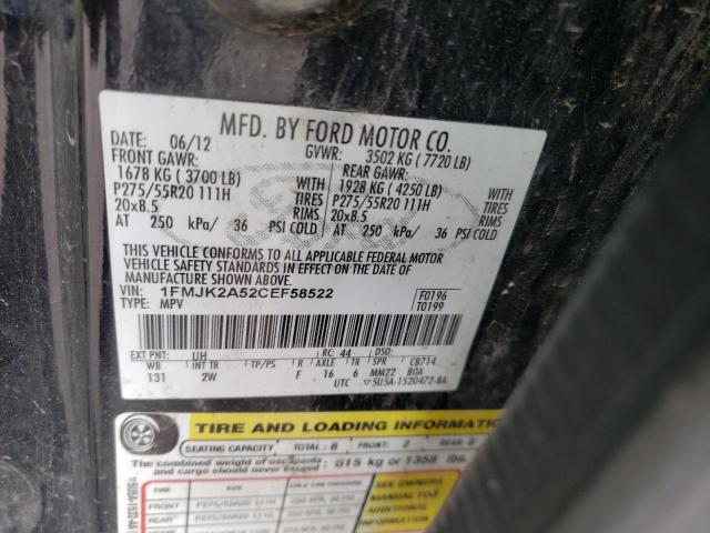 Photo 10 from auction – 2012 FORD EXPEDITION with VIN 1FMJK2A52CEF58522