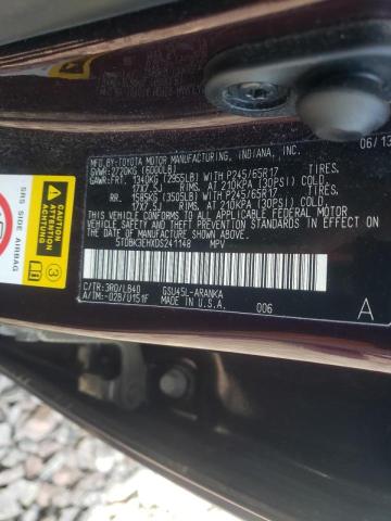 Photo 10 from auction – 2013 TOYOTA HIGHLANDER with VIN 5TDBK3EHXDS241148
