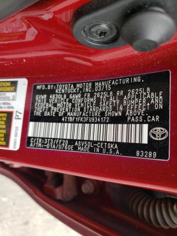 Photo 10 from auction – 2015 TOYOTA CAMRY LE with VIN 4T1BF1FK3FU934172