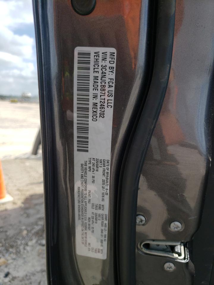Photo 10 from auction – 2020 JEEP COMPASS LA with VIN 3C4NJCBB7LT246702