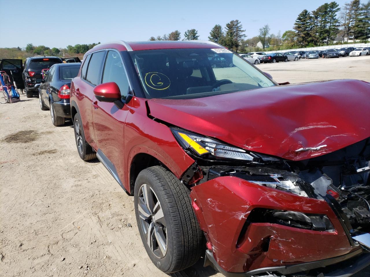 NISSAN ROGUE SL 2021 with VIN 5N1AT3CB2MC711418 - Photo from auction