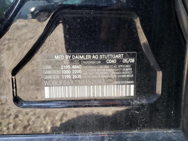 Photo 10 from auction – 2008 MERCEDES-BENZ E 350 with VIN WDBUF56X18B352097