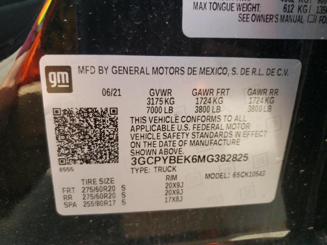 Photo 10 from auction – 2021 CHEVROLET SILVERADO with VIN 3GCPYBEK6MG382825