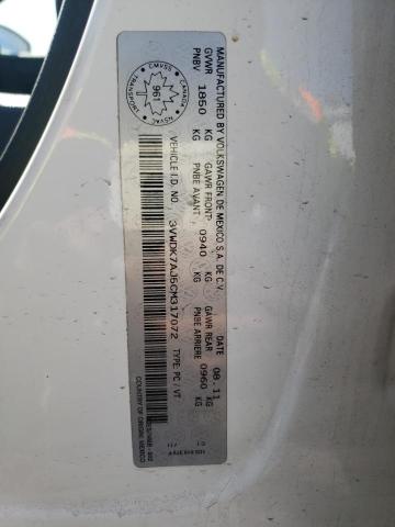 Photo 10 from auction – 2012 VOLKSWAGEN JETTA with VIN 3VWDK7AJ5CM317072