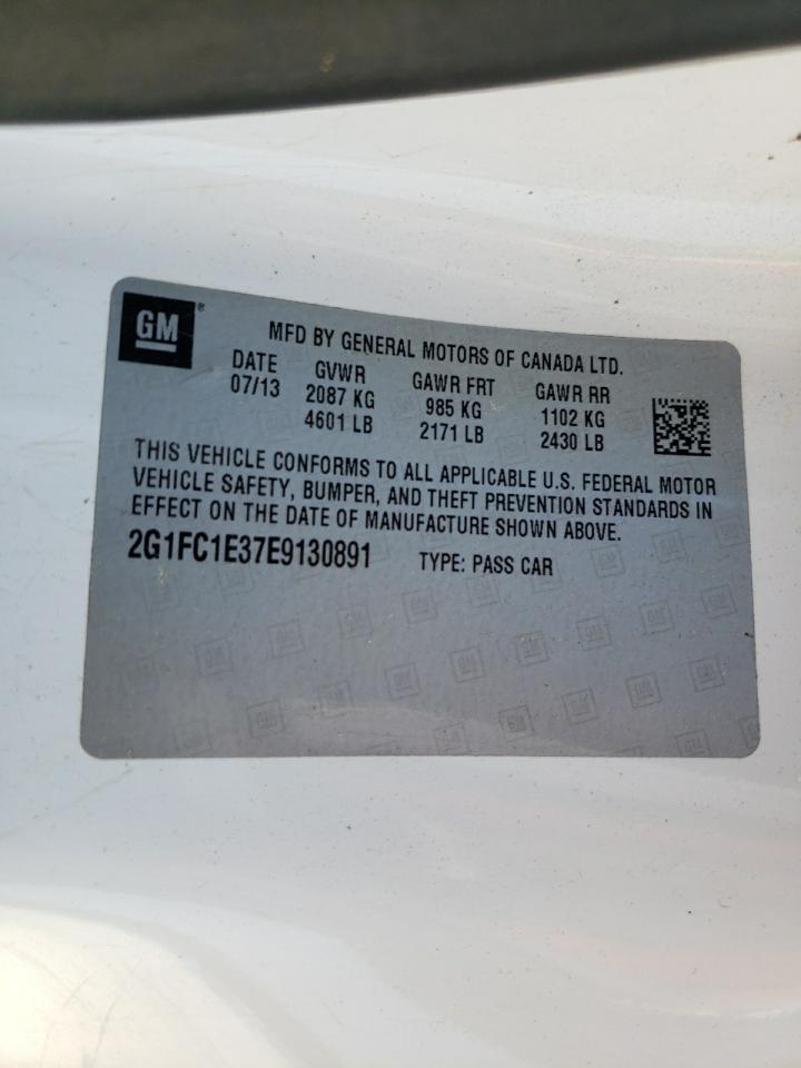 Photo 10 from auction – 2014 CHEVROLET CAMARO LT with VIN 2G1FC1E37E9130891
