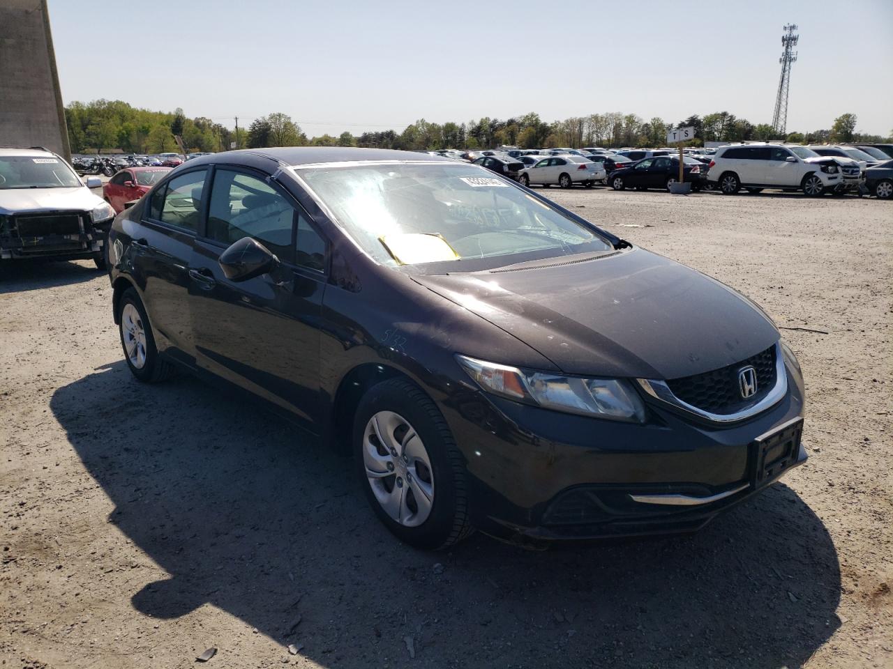 HONDA CIVIC LX 2013 with VIN 19XFB2F55DE223022 - Photo from auction