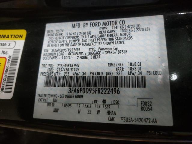 Photo 10 from auction – 2015 FORD FUSION TIT with VIN 3FA6P0D95FR222496