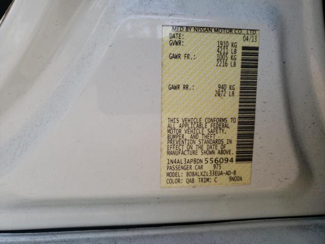 Photo 10 from auction – 2013 NISSAN ALTIMA 2.5 with VIN 1N4AL3AP8DN556094