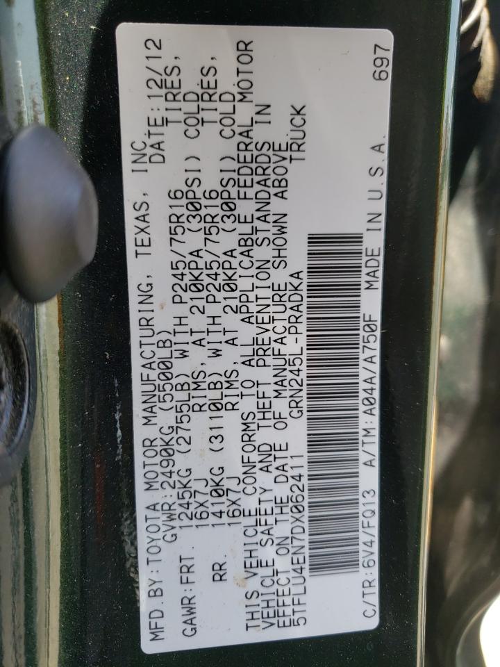 Photo 10 from auction – 2013 TOYOTA TACOMA DOU with VIN 5TFLU4EN7DX062411