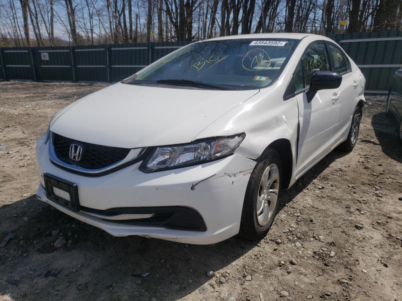 Photo 2 from auction – 2014 HONDA CIVIC LX with VIN 2HGFB2F58EH517392