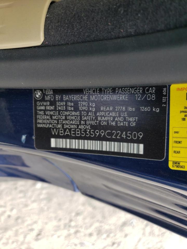 Photo 10 from auction – 2009 BMW 650 I with VIN WBAEB53599C224509