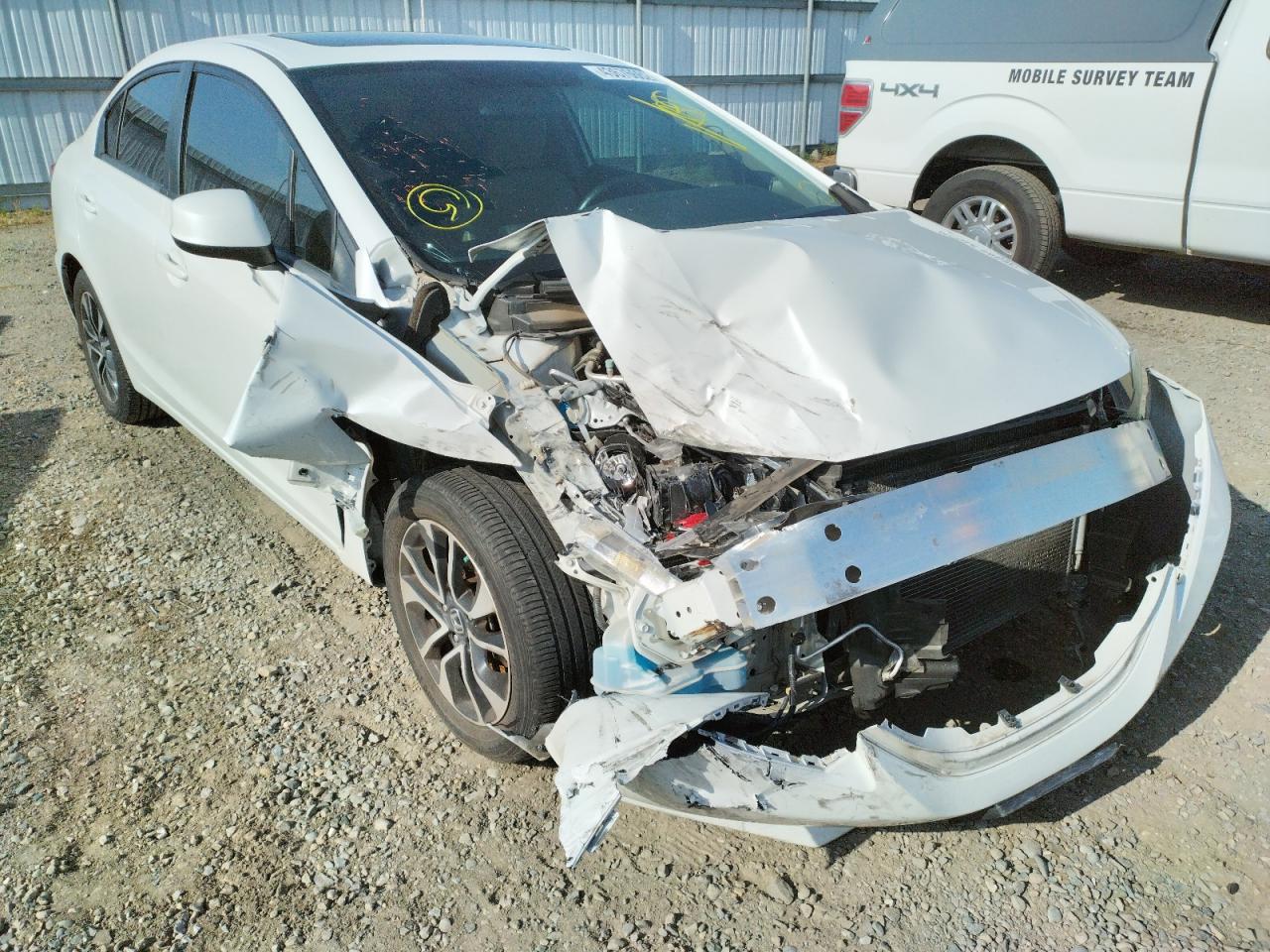 HONDA CIVIC EXL 2013 with VIN 19XFB2F98DE280754 - Photo from auction
