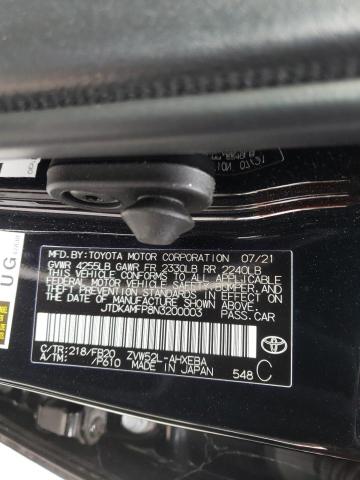 Photo 10 from auction – 2022 TOYOTA PRIUS PRIM with VIN JTDKAMFP8N3200003