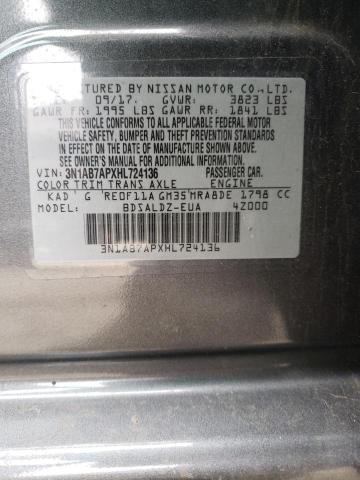 Photo 10 from auction – 2017 NISSAN SENTRA S with VIN 3N1AB7APXHL724136