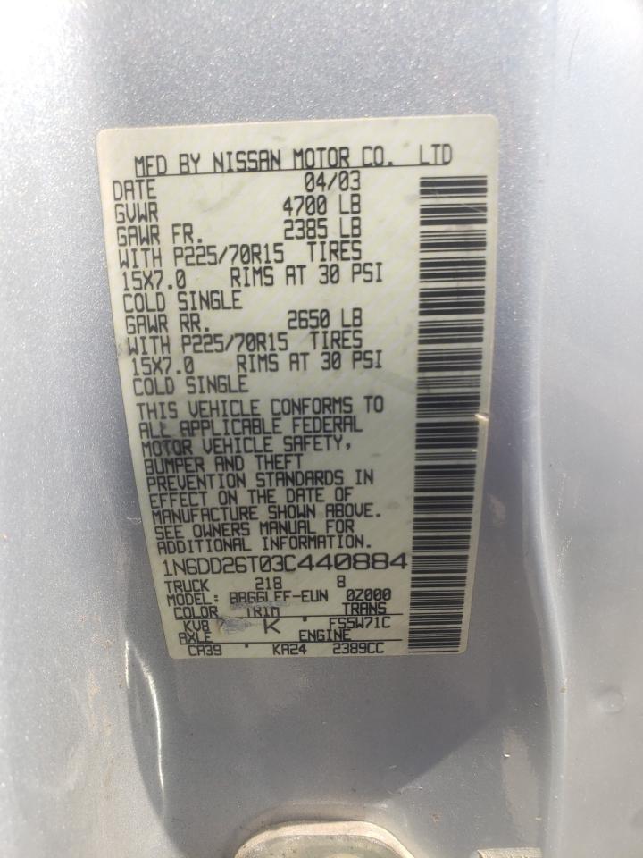 Photo 10 from auction – 2003 NISSAN FRONTIER K with VIN 1N6DD26T03C440884