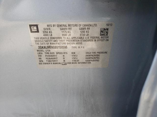 Photo 10 from auction – 2014 GMC TERRAIN SL with VIN 2GKALMEK6E6150596