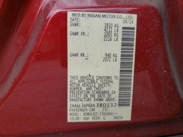 Photo 10 from auction – 2014 NISSAN ALTIMA 2.5 with VIN 1N4AL3AP6EN380132