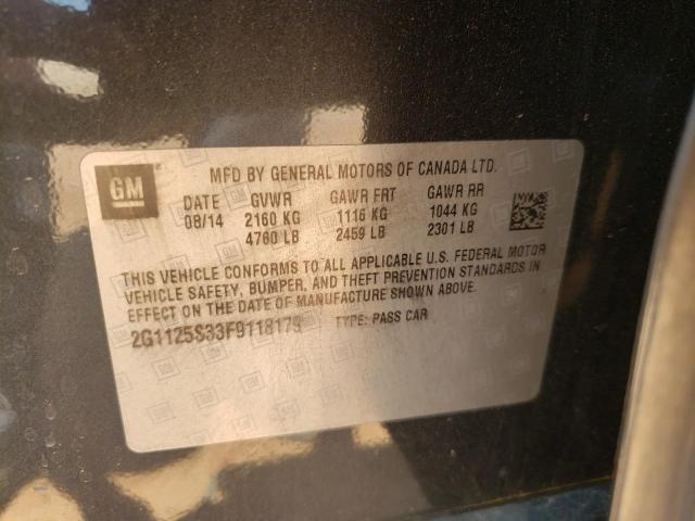 Photo 10 from auction – 2015 CHEVROLET IMPALA LT with VIN 2G1125S33F9118179
