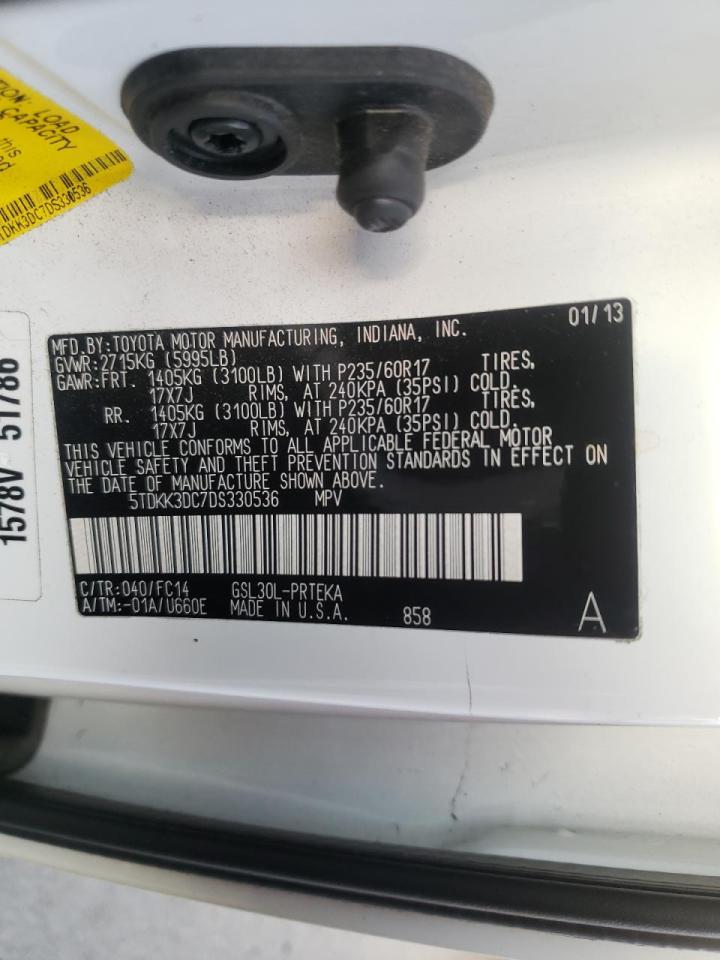 Photo 10 from auction – 2013 TOYOTA SIENNA LE with VIN 5TDKK3DC7DS330536