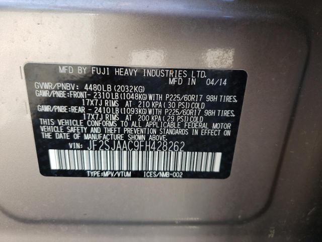 Photo 10 from auction – 2015 SUBARU FORESTER 2 with VIN JF2SJAAC9FH428262