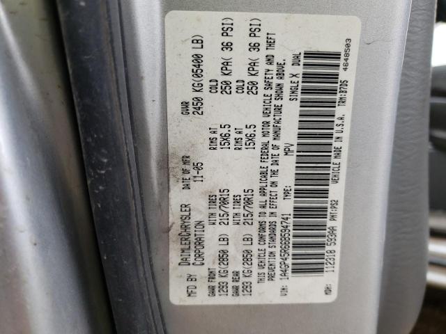 Photo 10 from auction – 2006 CHRYSLER TOWN & COU with VIN 1A4GP45R66B594741