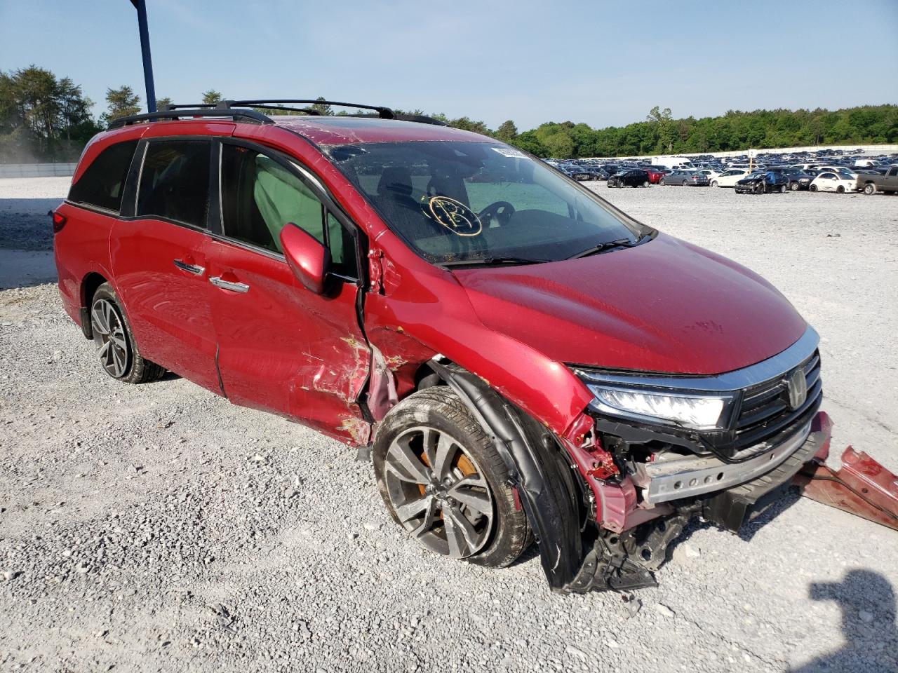 Photo 1 from auction – 2022 HONDA ODYSSEY with VIN 5FNRL6H85NB011029