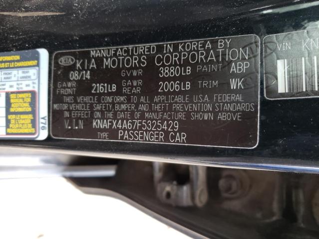 Photo 10 from auction – 2015 KIA FORTE LX with VIN KNAFX4A67F5325429