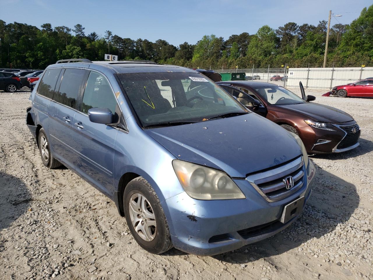 HONDA ODYSSEY EX 2005 with VIN 5FNRL386X5B045870 - Photo from auction