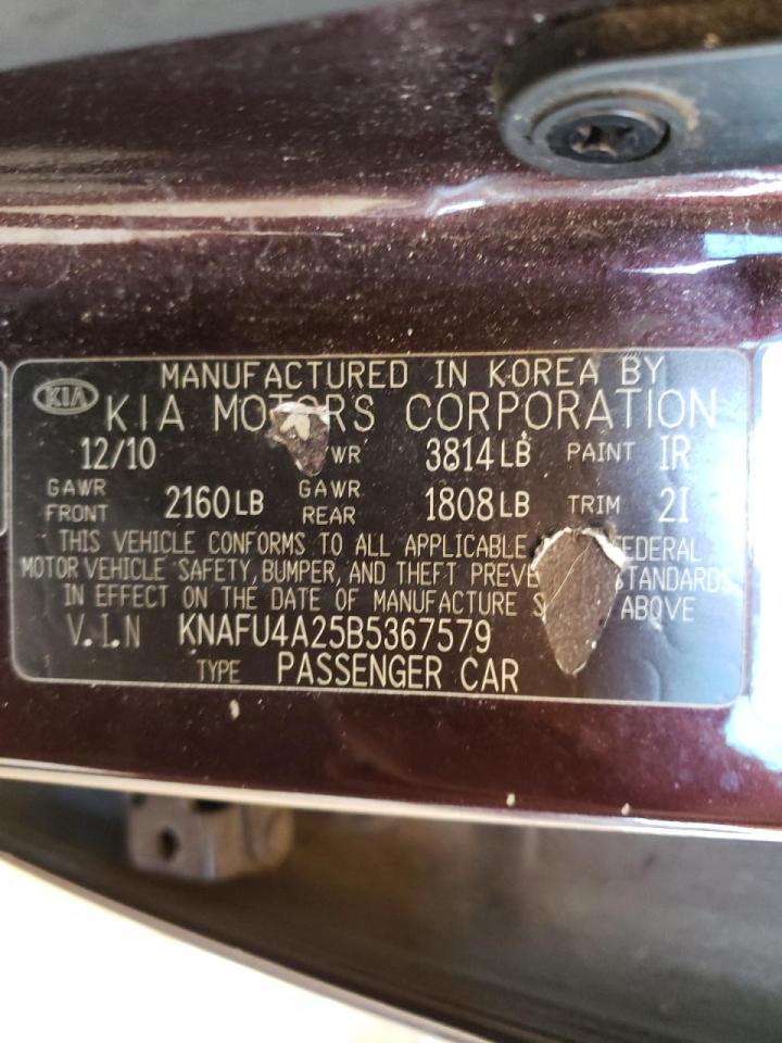 Photo 10 from auction – 2011 KIA FORTE EX with VIN KNAFU4A25B5367579