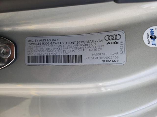 Photo 10 from auction – 2010 AUDI S5 PRESTIG with VIN WAUVGAFH9AN023105