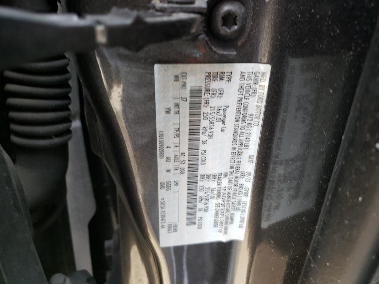 Photo 10 from auction – 2015 FORD FOCUS SE with VIN 1FADP3F2XFL385118