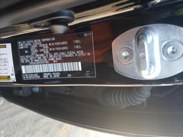 Photo 10 from auction – 2017 TOYOTA 4RUNNER SR with VIN JTEBU5JR2H5431585