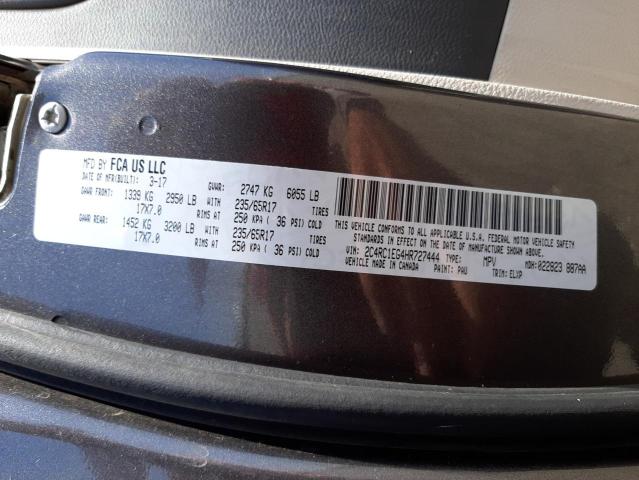 Photo 10 from auction – 2017 CHRYSLER PACIFICA T with VIN 2C4RC1EG4HR727444