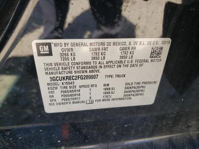 Photo 10 from auction – 2015 CHEVROLET SILVRK1500 with VIN 3GCUKREC2FG289907