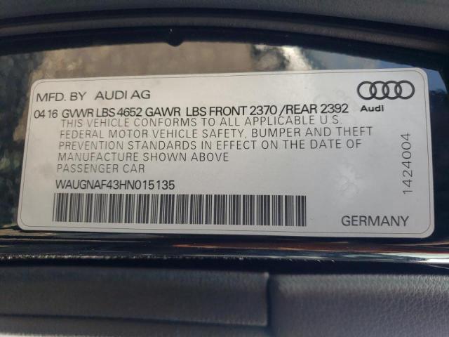Photo 10 from auction – 2017 AUDI A4 PREMIUM with VIN WAUGNAF43HN015135