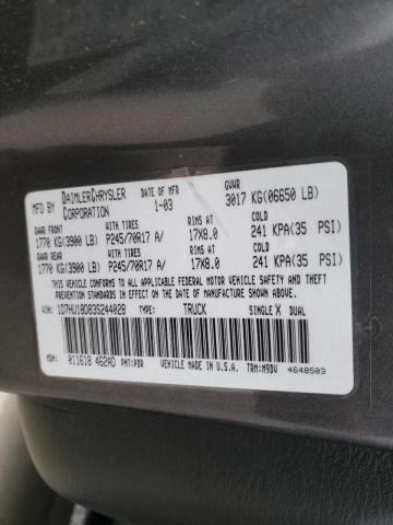 Photo 10 from auction – 2003 DODGE RAM 1500 S with VIN 1D7HU18D83S244028