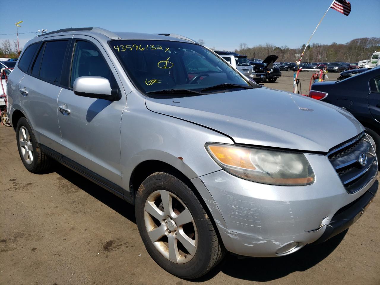 HYUNDAI SANTA FE S 2007 with VIN 5NMSH73E37H057501 - Photo from auction