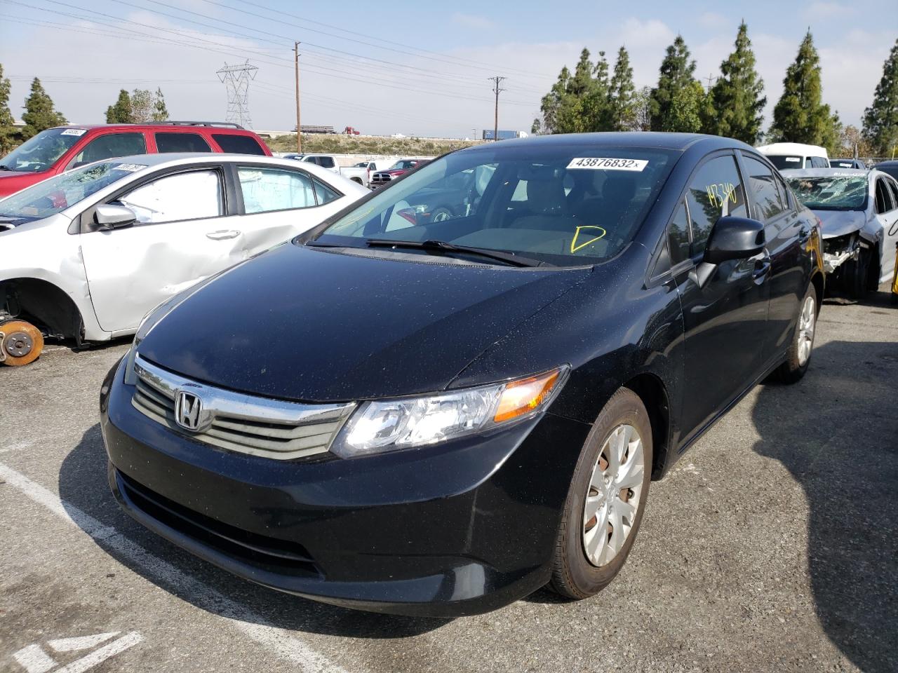 Photo 2 from auction – 2012 HONDA CIVIC LX with VIN 2HGFB2F52CH591193