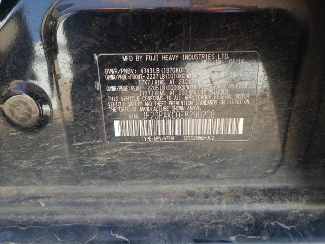 Photo 10 from auction – 2014 SUBARU XV CROSSTR with VIN JF2GPAKC0E8290208